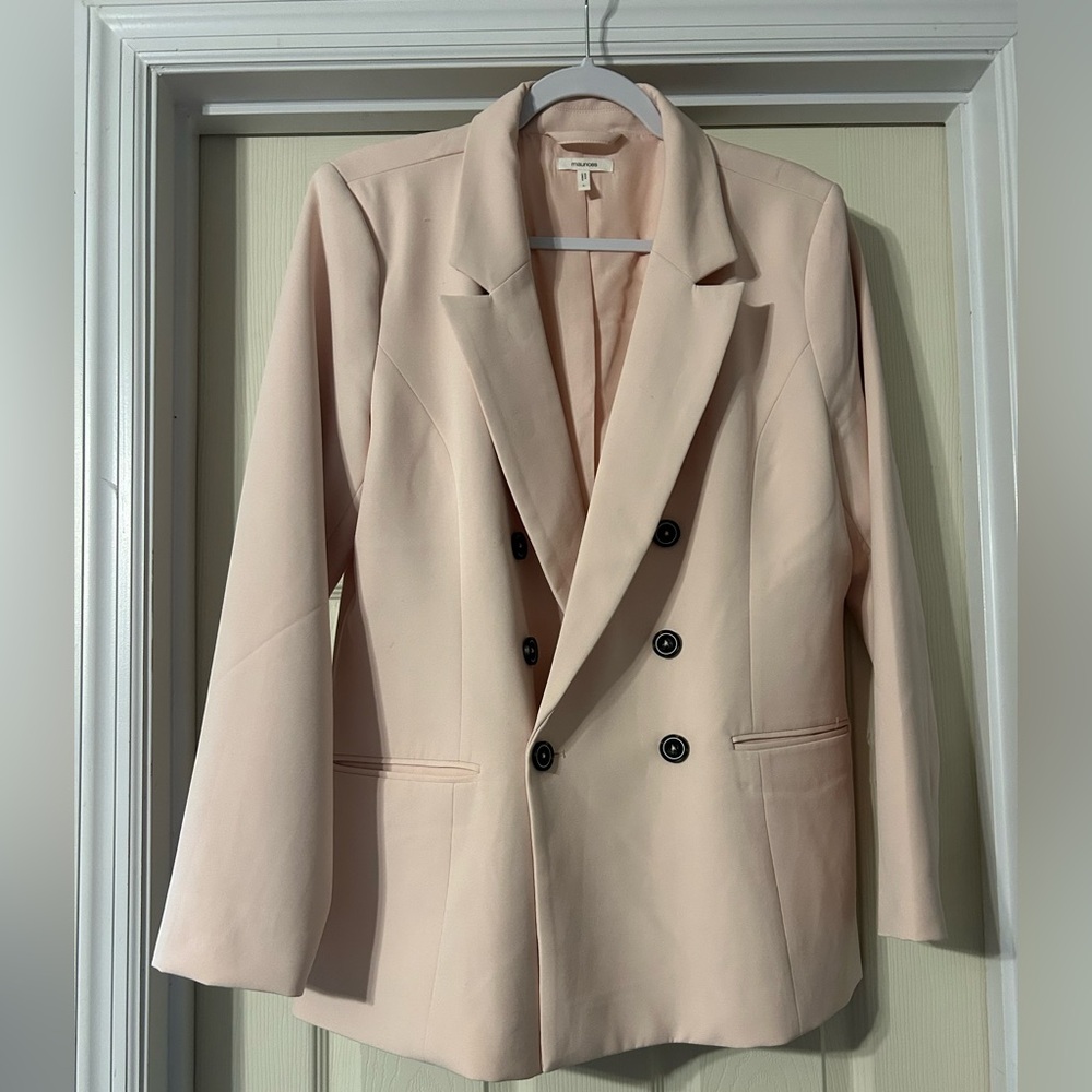 Maurices Light Pink Double Breasted Blazer
